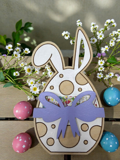 Easter Bunny Gift Card Holder – Wooden Bunny Pocket Gift Card Holder