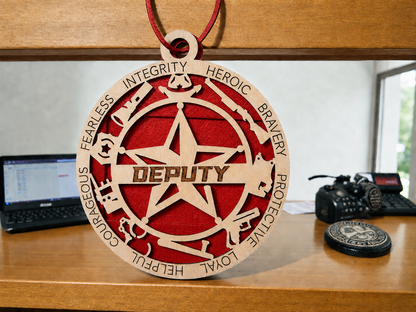 Personalized Deputy Gift Card Holder | Sheriff Deputy Gift | Handmade Wood