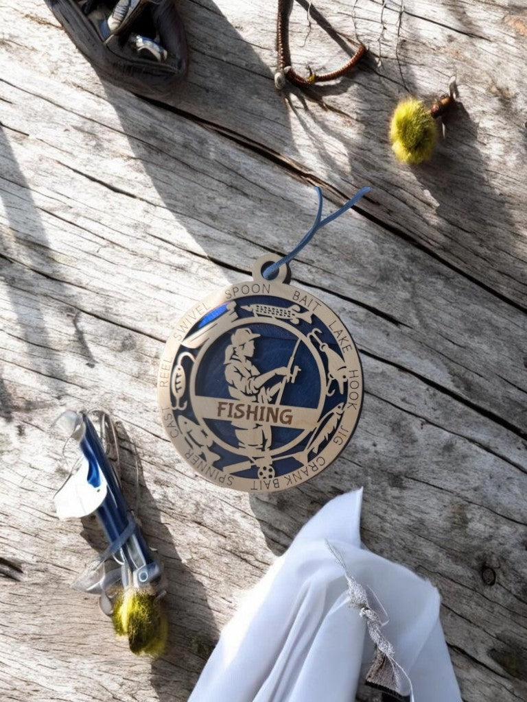 Fishing Gift Card Holder | Personalized Fishing Medallion