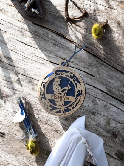 Fishing Gift Card Holder | Personalized Fishing Medallion