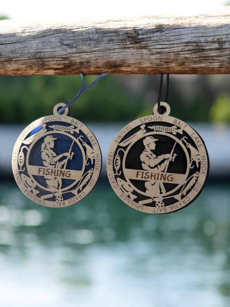 Fishing Gift Card Holder | Personalized Fishing Medallion