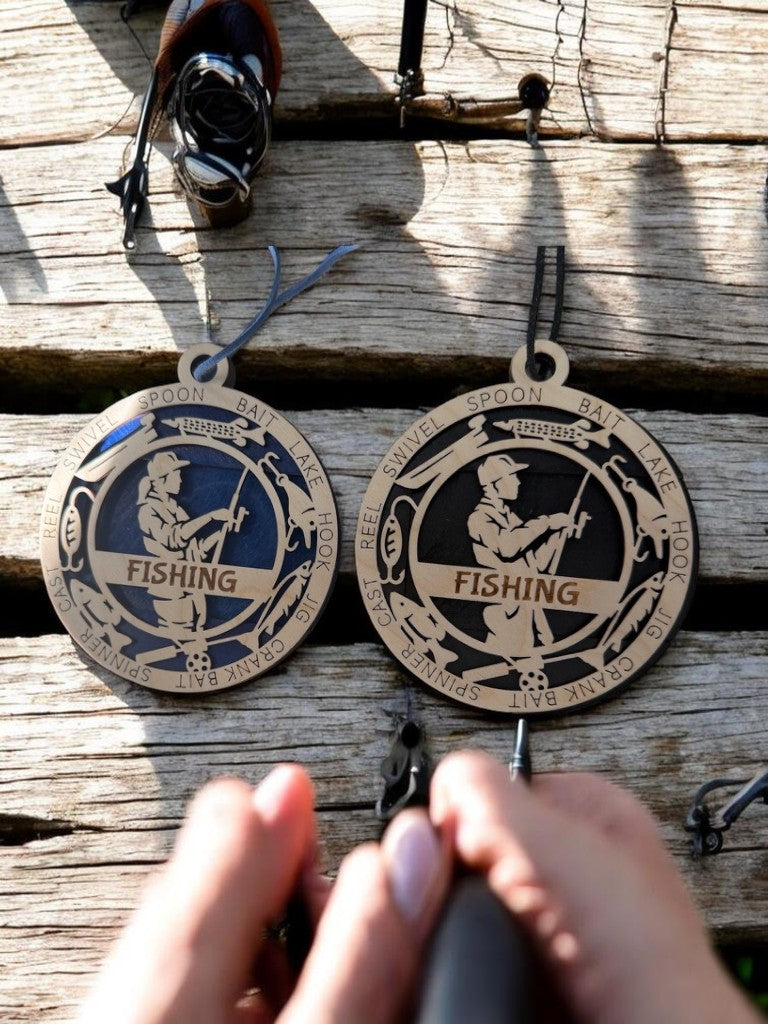Fishing Gift Card Holder | Personalized Fishing Medallion
