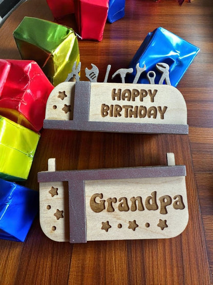 Happy Birthday Grandpa Gift Card Holder | Handmade Birthday Keepsake for Grandpa
