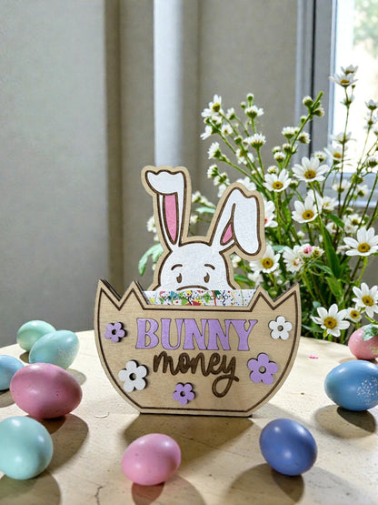 Bunny Money Gift Card Holder – Easter Bunny Wooden Gift Card Holder