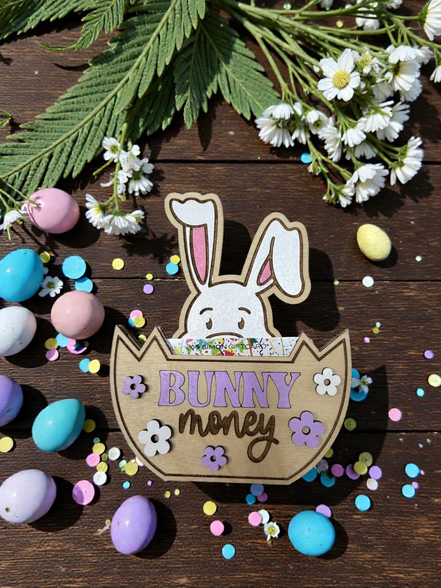 Bunny Money Gift Card Holder – Easter Bunny Wooden Gift Card Holder