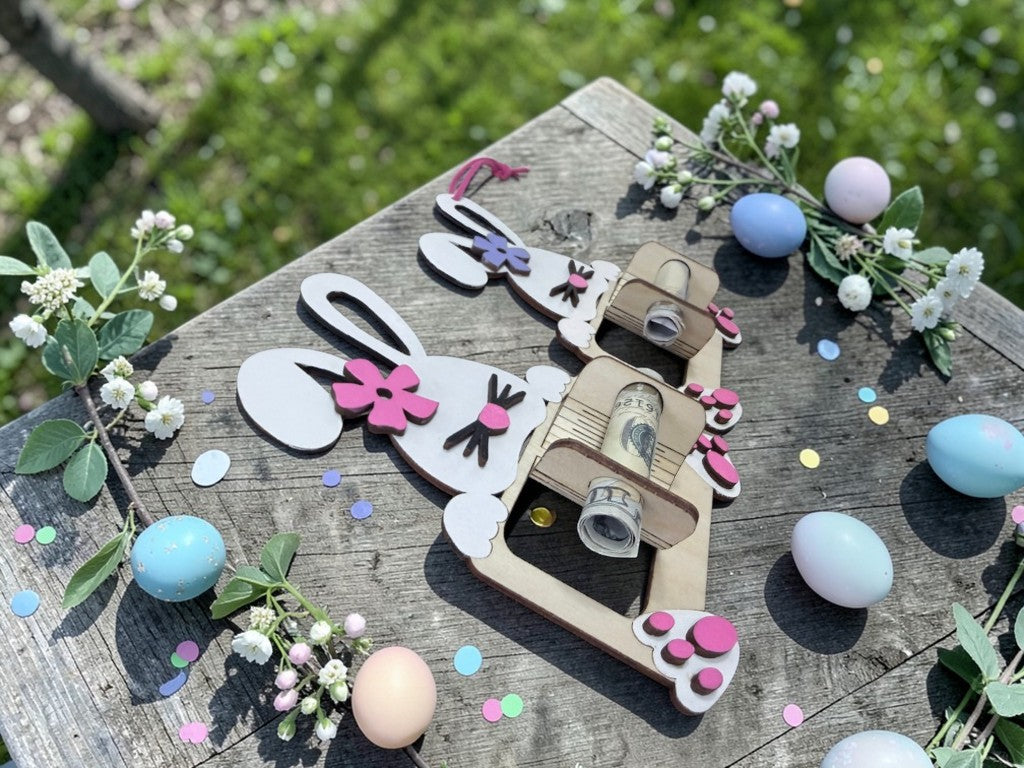 Bunny Scroll Money Holder – Easter Cash Roll Gift Holder