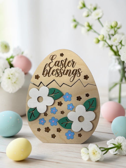 Easter Blessings Gift Card Holder – Wooden Pull-Out Easter Gift Card Holder