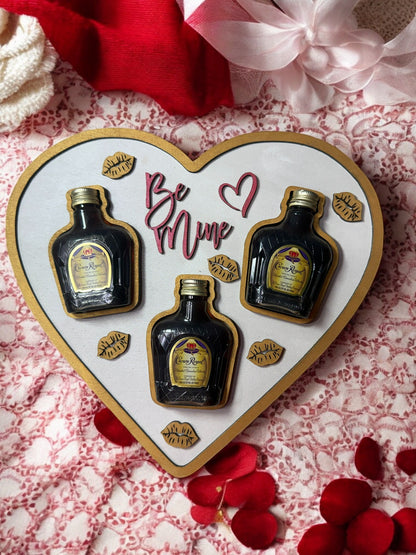 Valentine Mini Bottle Holder – Wooden Heart Liquor Display