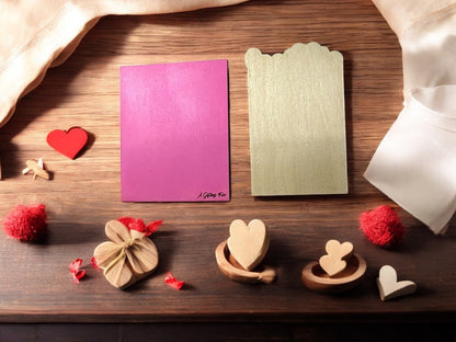 Valentine Gift Card Holder – Sliding Wooden Heart Design