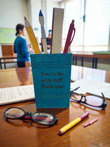 Pencil Cup Gift Card Holder – Teacher Gift Card Holder – Teacher Appreciation Gift – End of Year Gift