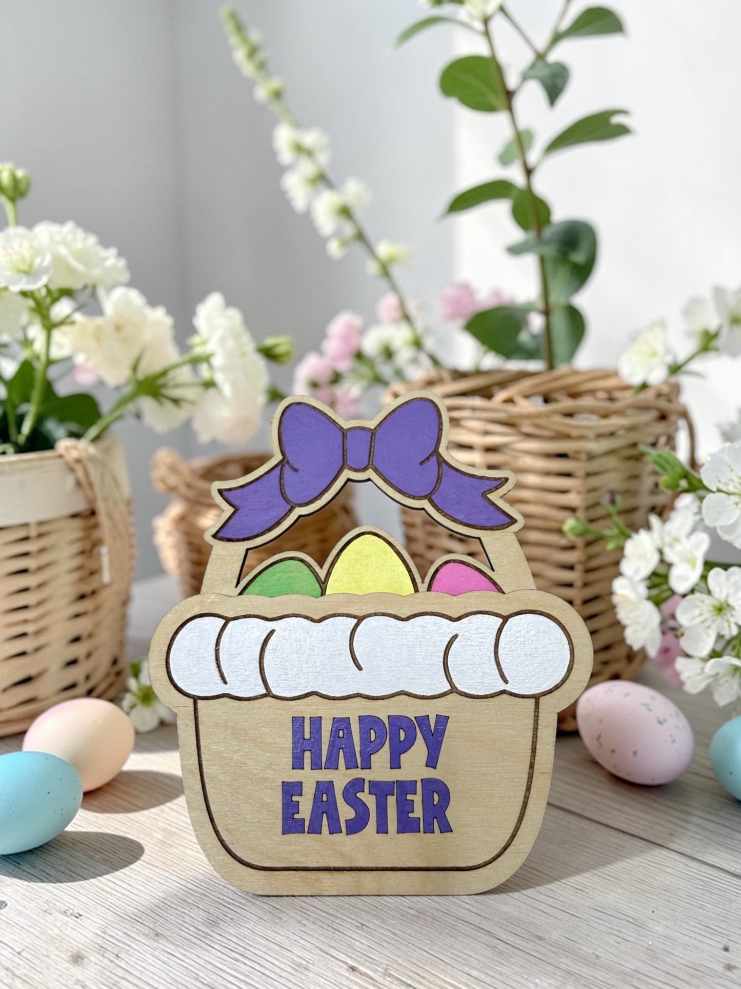 Easter Basket Gift Card Holder – Wooden Pocket Style Easter Gift Card Holder