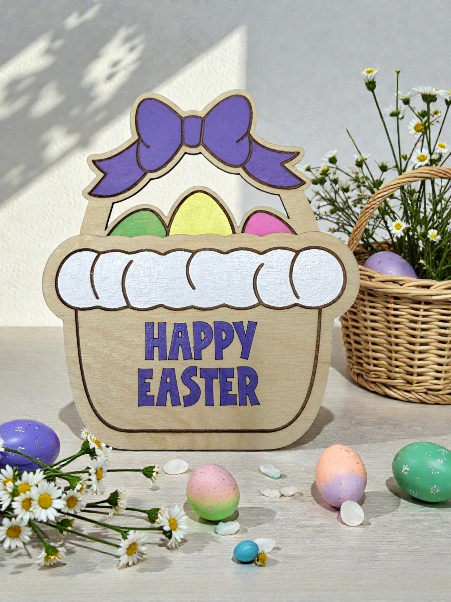 Easter Basket Gift Card Holder – Wooden Pocket Style Easter Gift Card Holder
