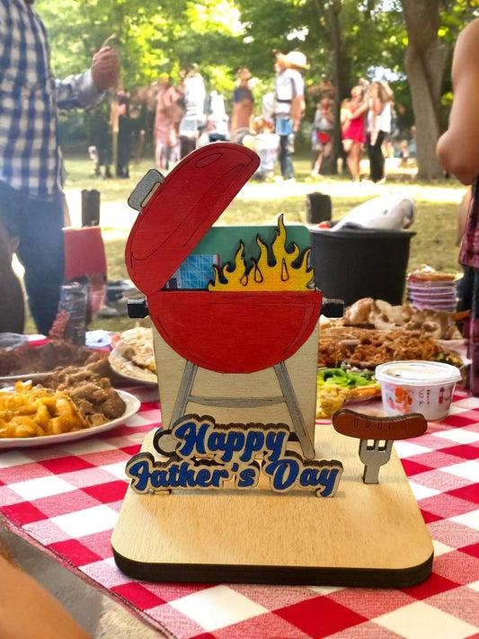 Father’s Day Grill Gift Card Holder – Handmade BBQ Gift for Dad Who Loves to Cook Out