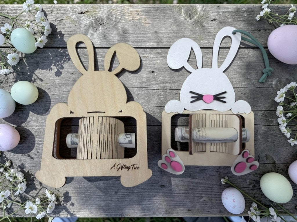 Bunny Scroll Money Holder – Easter Cash Roll Gift Holder