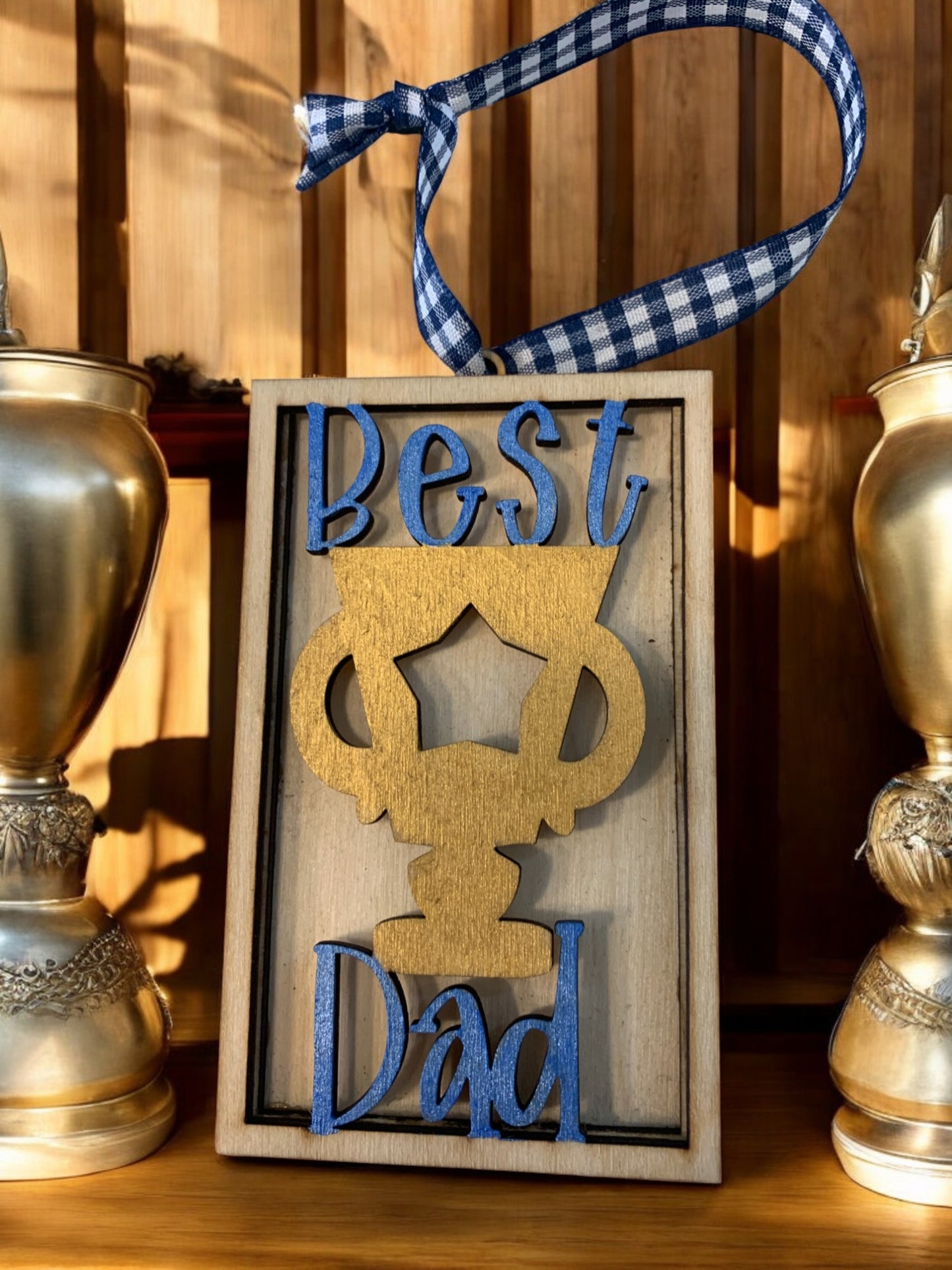 Best Dad Wooden Gift Card Holder – Handmade Father’s Day or Birthday Gift for Dad