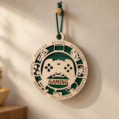 Gaming Gift Card Holder | Personalized Wood Medallion | Handcrafted