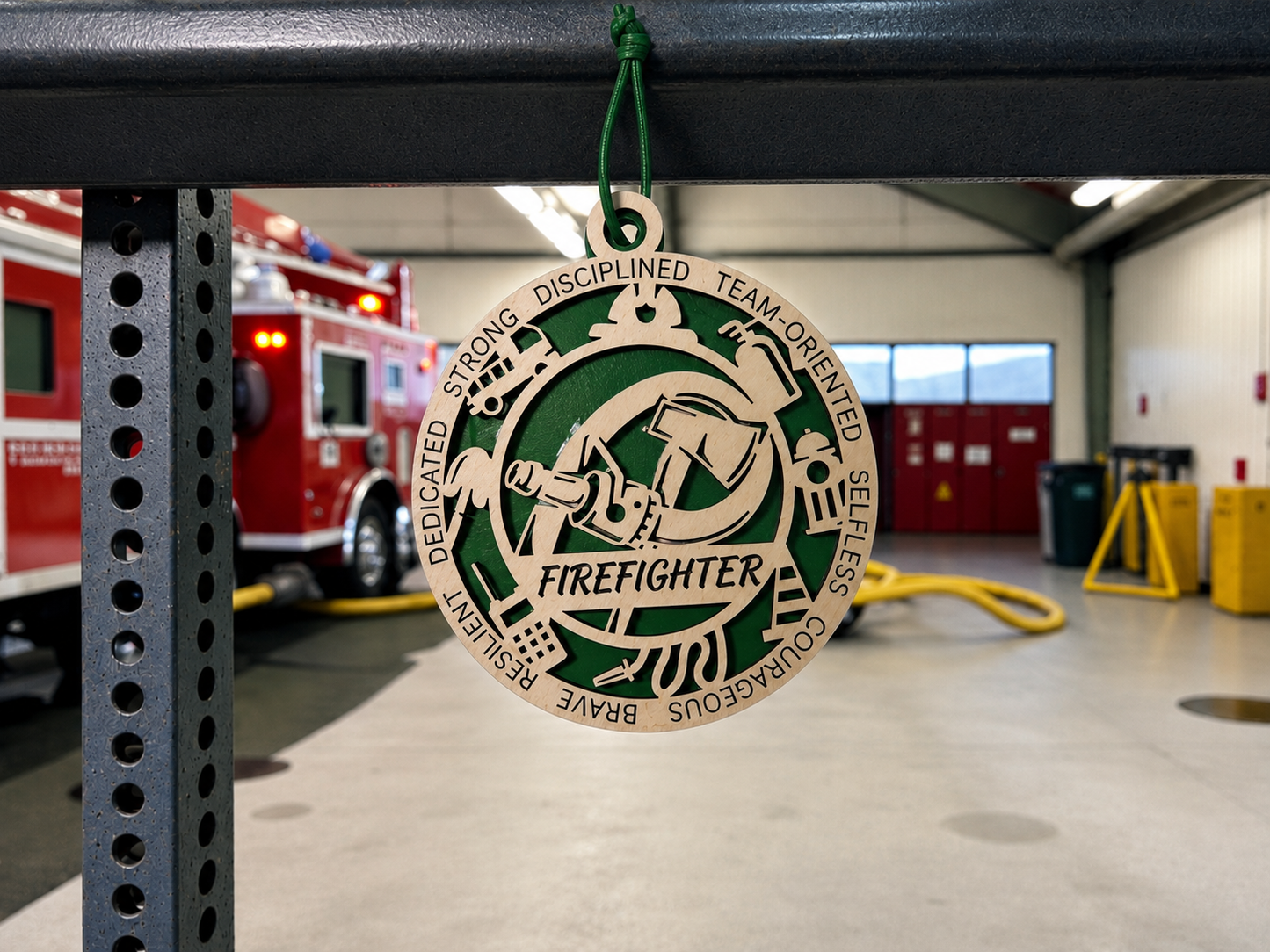 Personalized Firefighter Gift Card Holder | Firefighter Gift | Handmade Wood