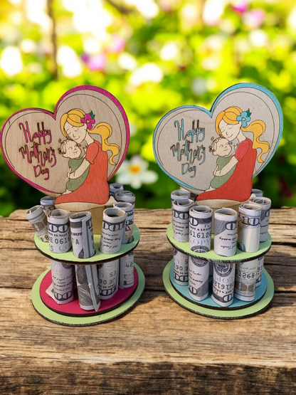 Mother’s Day Money Tree – Wooden Cash Gift for Mom
