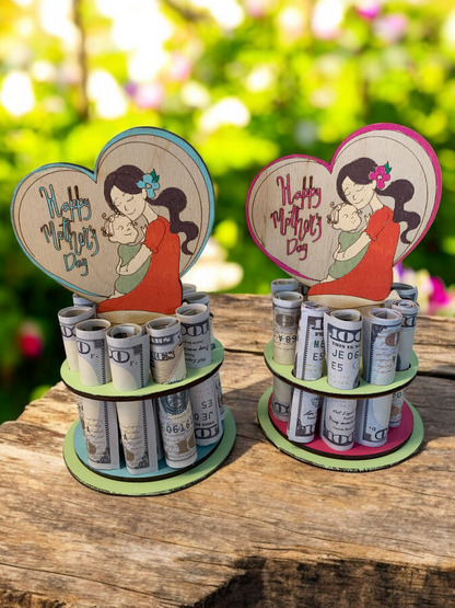 Mother’s Day Money Tree – Wooden Cash Gift for Mom