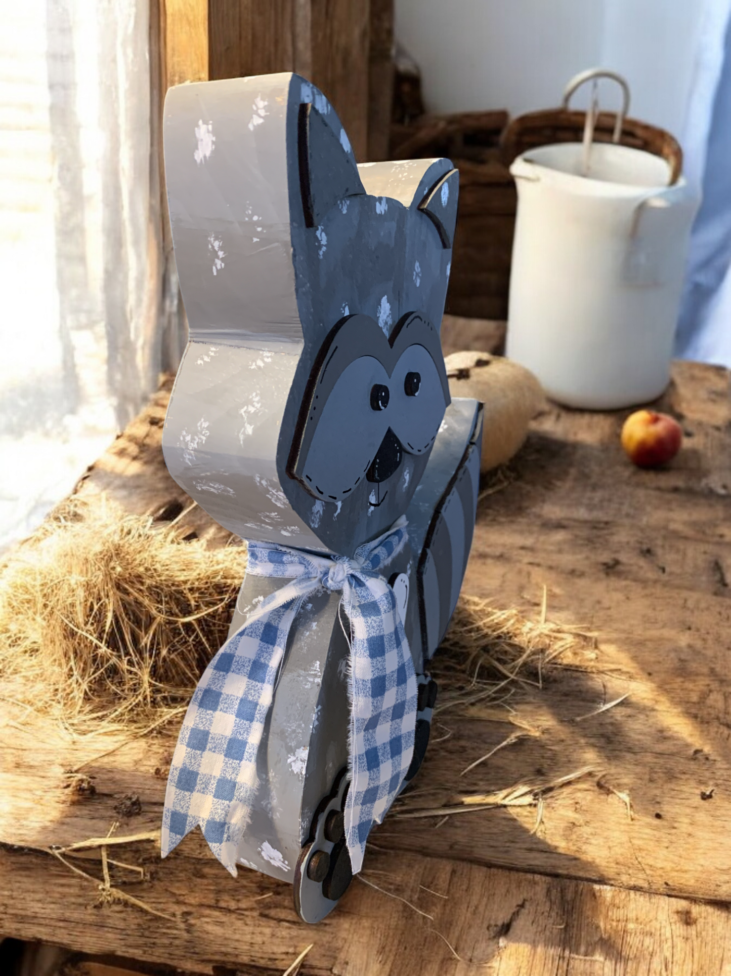 Raccoon Farm Style Shelf Sitter