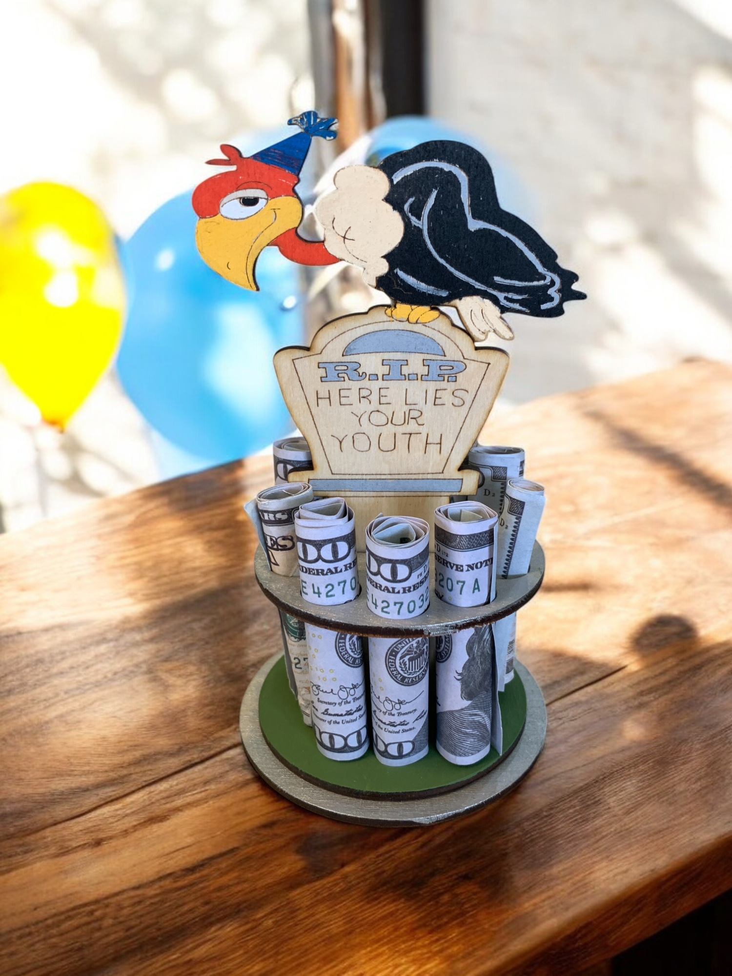 money tree for retirement party Milestone Birthday Money Tree – 30th, 40th, 50th, 60th, 70th, 100th  Birthday Cash Gift – A's Creative Treasure