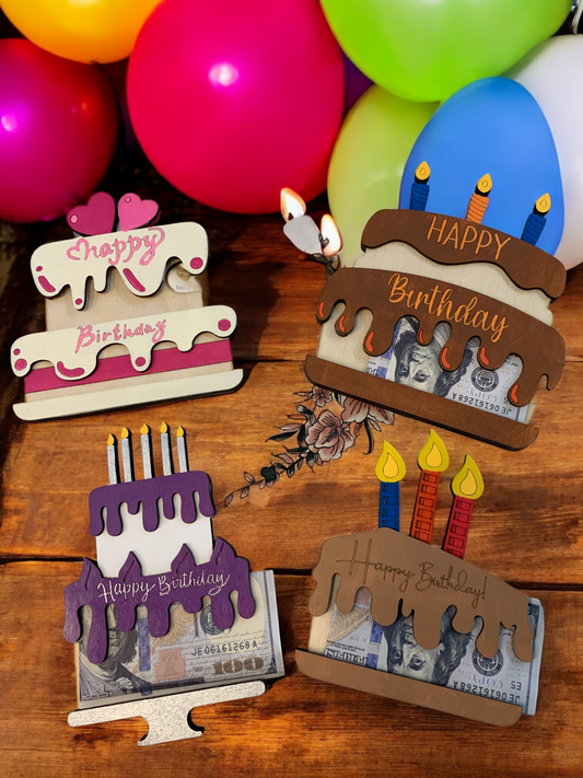 Birthday Cake Large Gift Card Holder