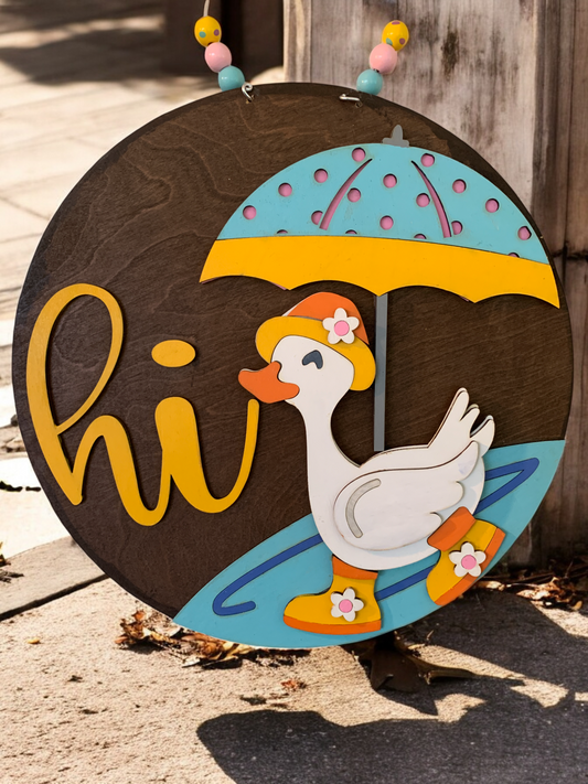 Spring Duck 3D Decor Sign