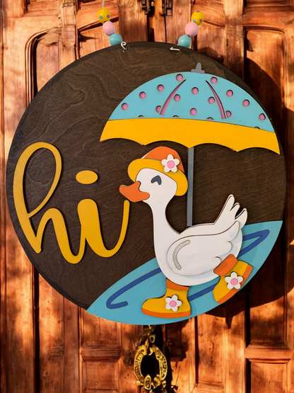 Spring Duck 3D Decor Sign