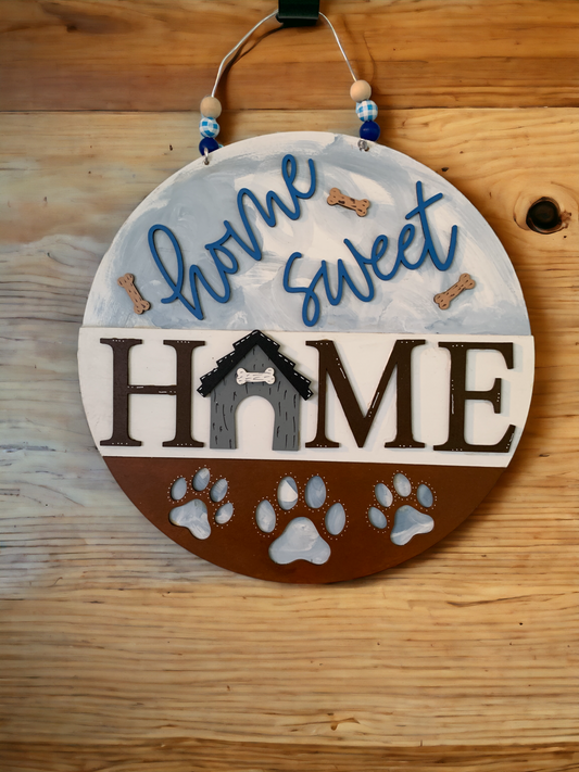 Dog Home 3D Decor Sign