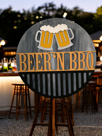 Backyard BBQ 3D Decor Sign