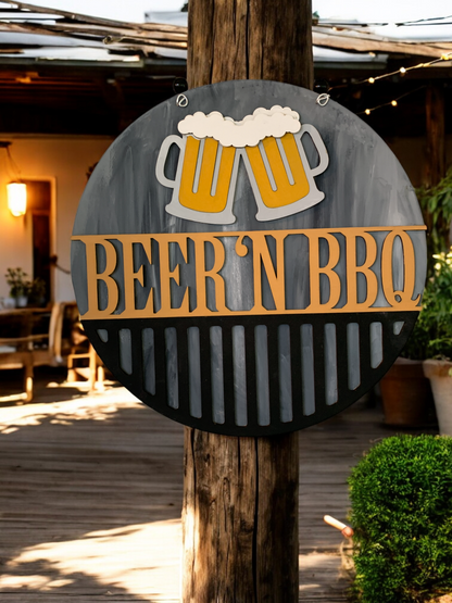 Backyard BBQ 3D Decor Sign