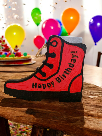 Boot Birthday Gift Card Holder