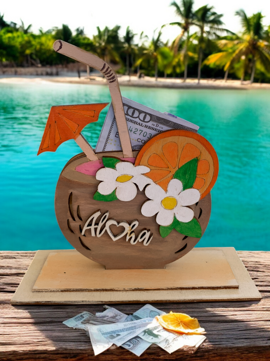 Coconut Aloha Drink Gift Card Holder