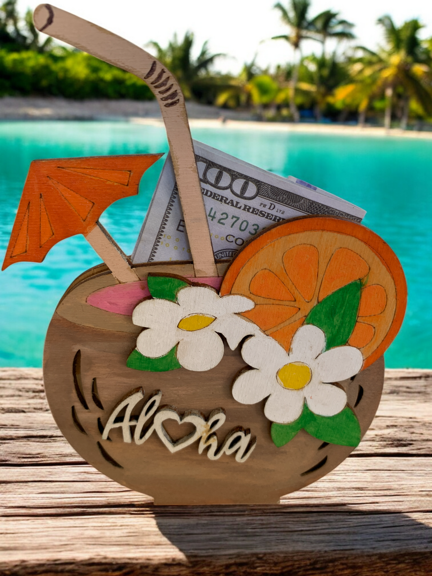 Coconut Aloha Drink Gift Card Holder