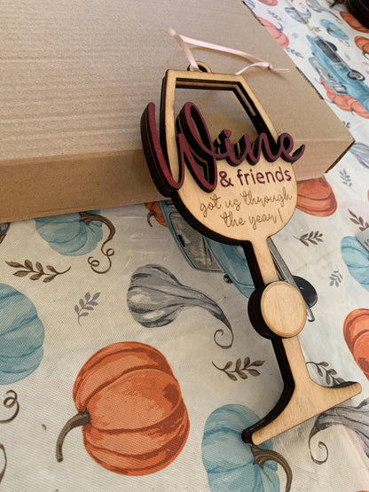 Wine Glass Gift Card Holder