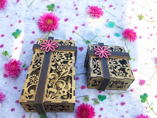 Floral Elegance Wooden Gift Box