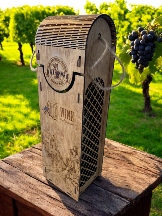 Vintage vineyard Wine Box