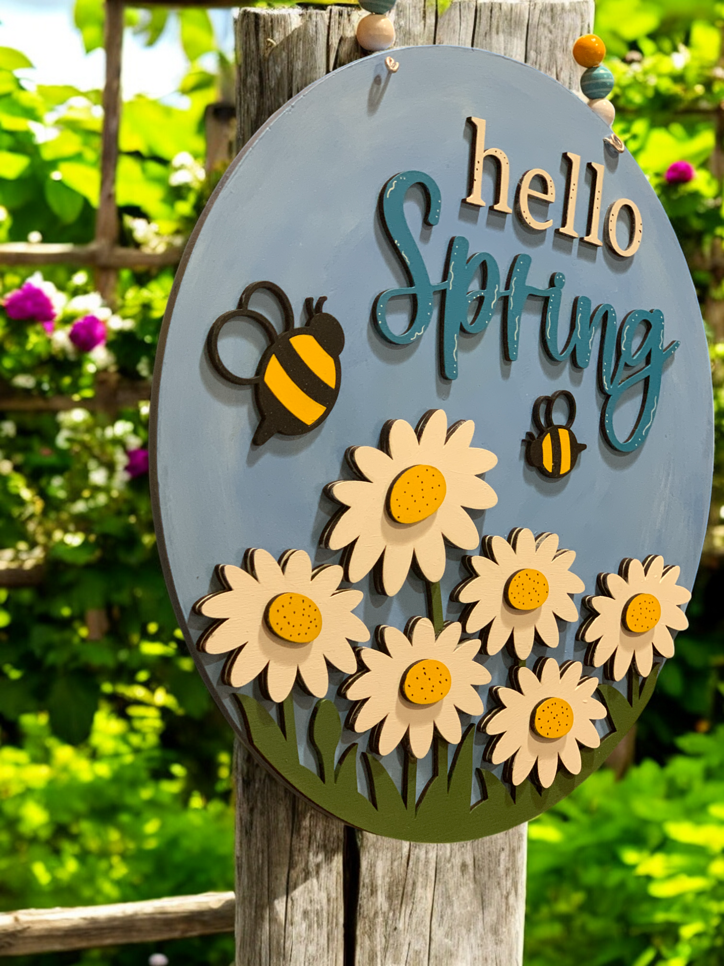 Hello Spring Bee Sign