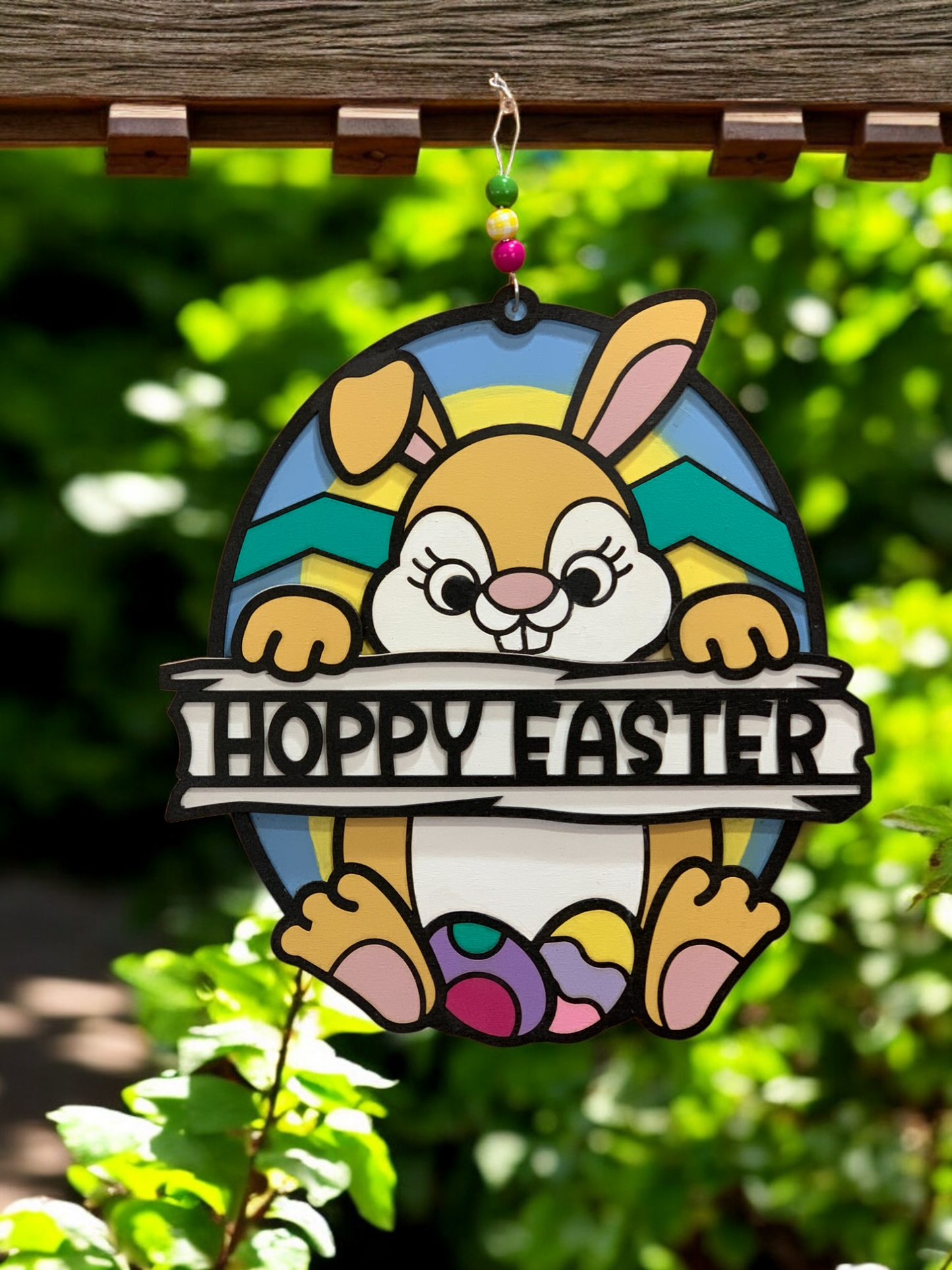 Hanging detailed Bunny sign Show