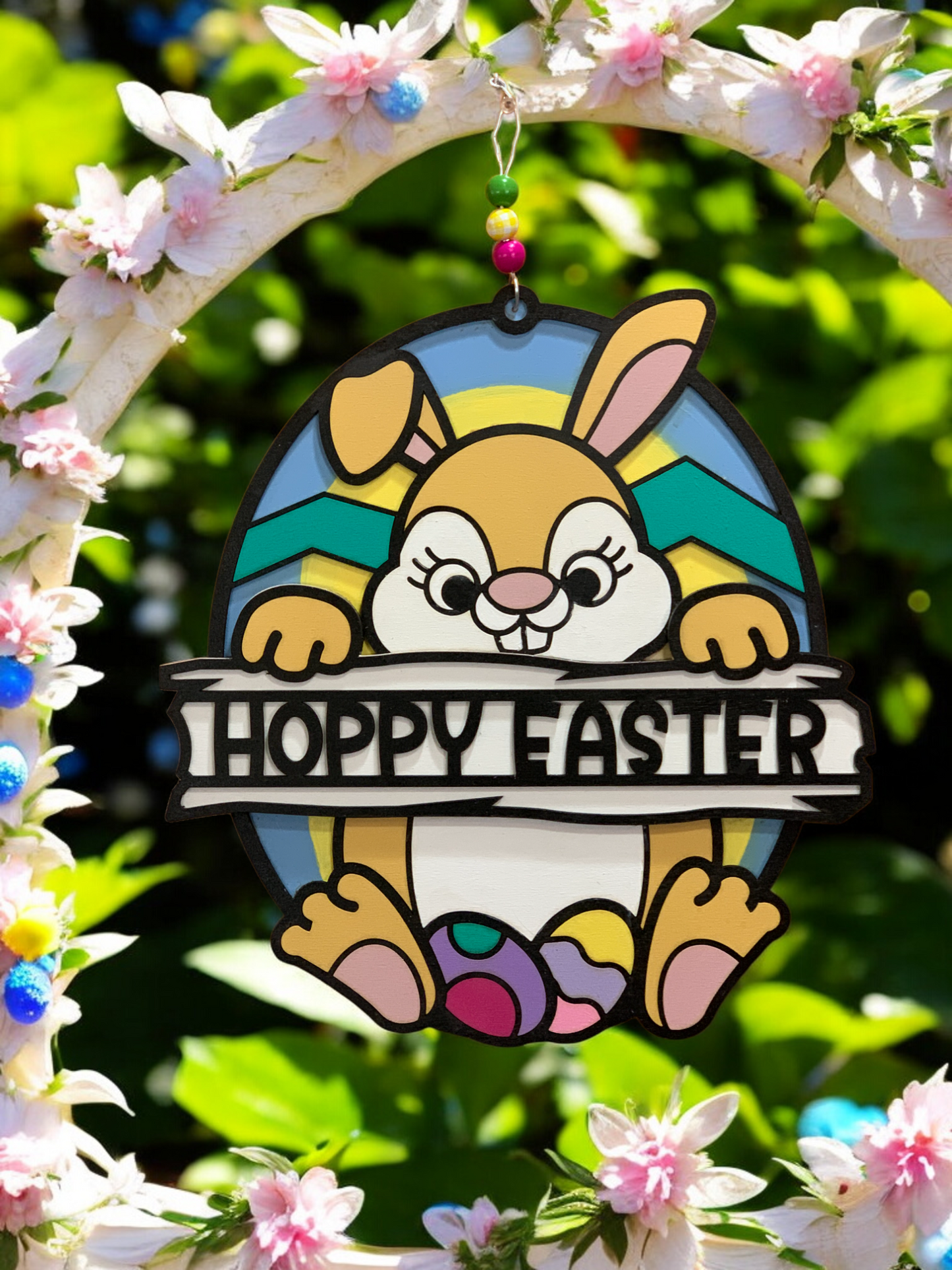 Hanging detailed Bunny sign Show