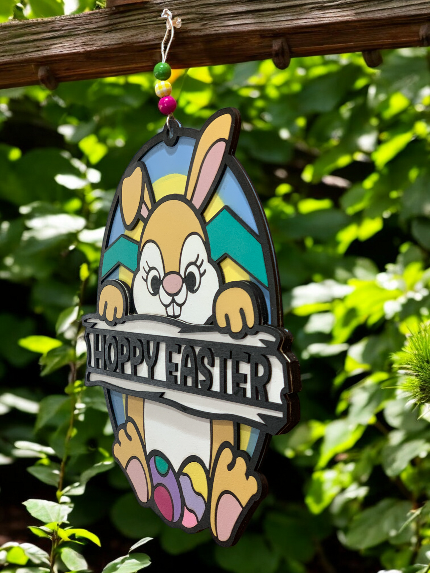 Hanging detailed Bunny sign Show