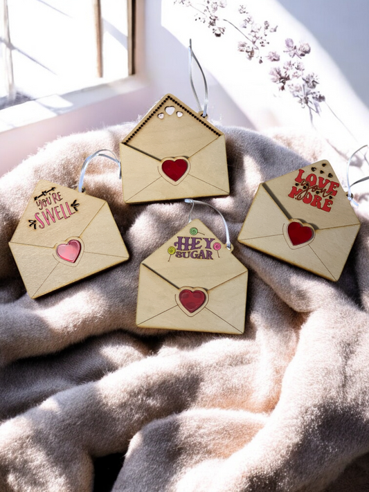 Love Letter Wooden Gift Card Holder