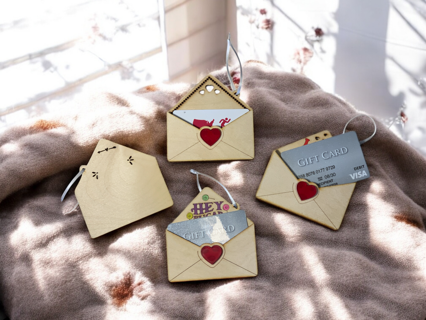 Love Letter Wooden Gift Card Holder