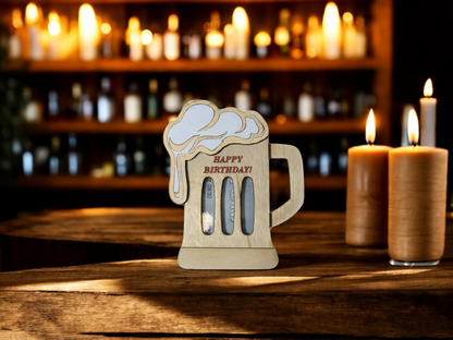 Beer Mug Wooden Gift Holder WS