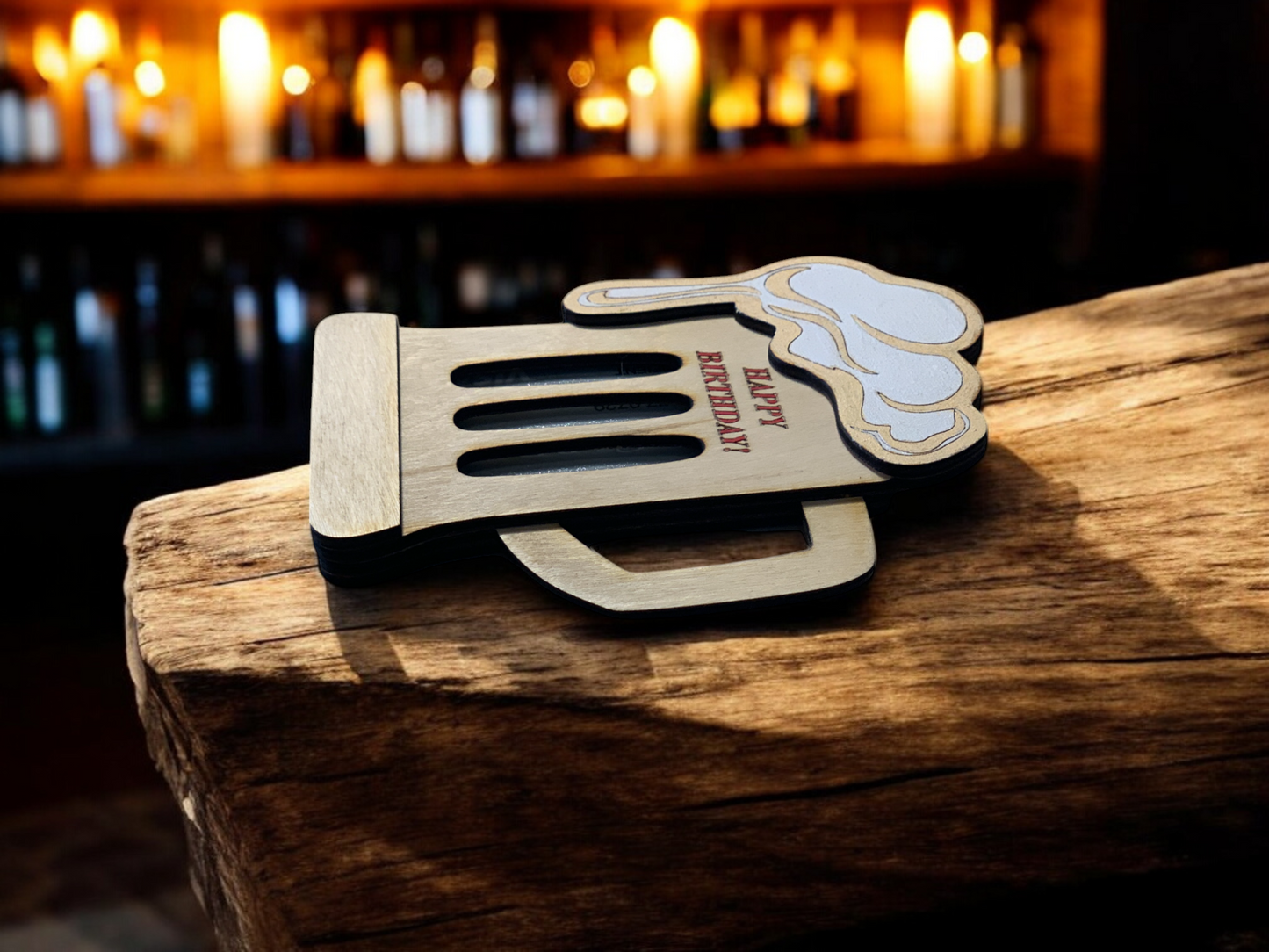 Beer Mug Wooden Gift Holder WS
