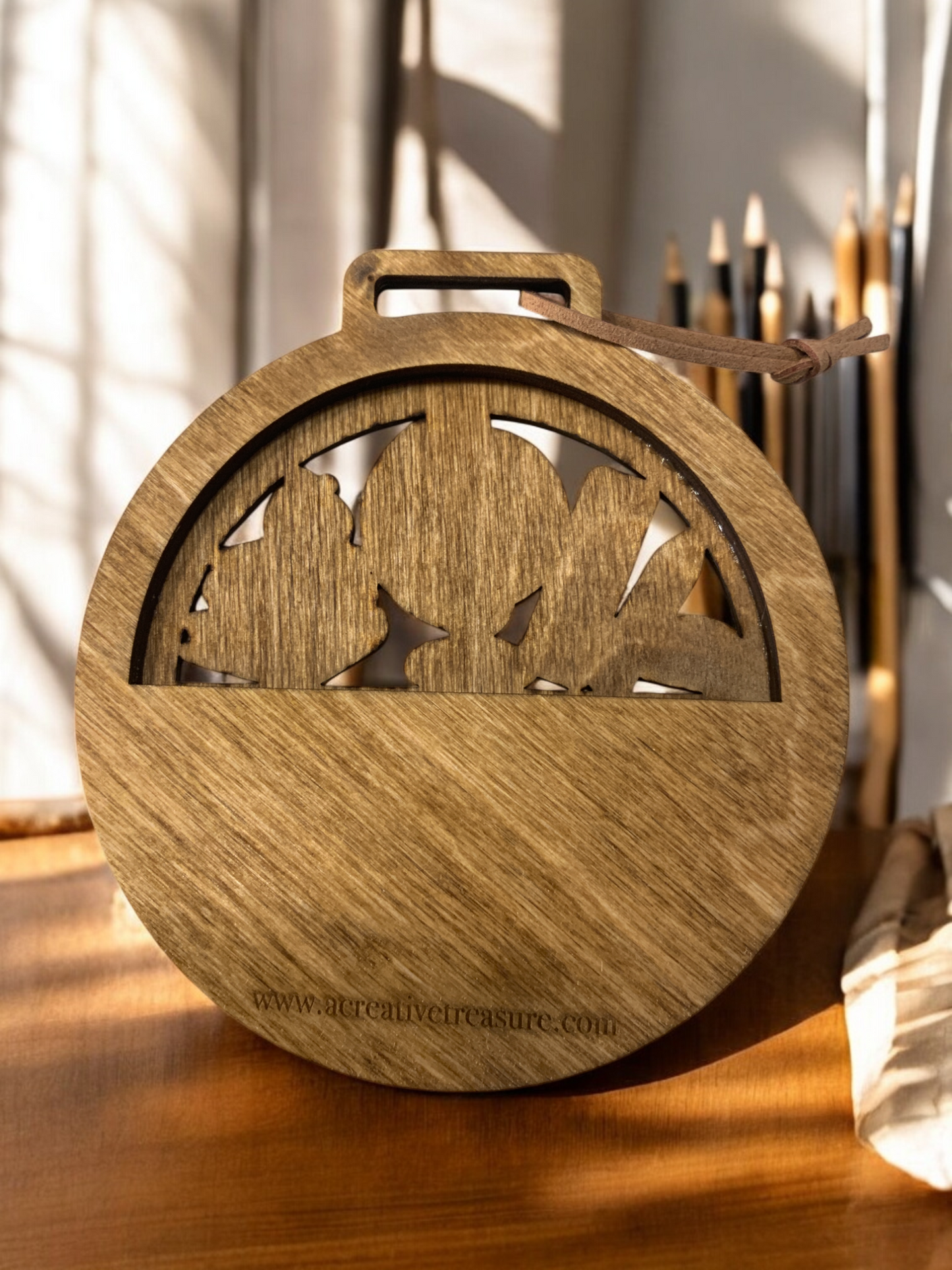 Engraved Wooden Teacher Gift – Handmade Appreciation Ornament for Educators & Mentors