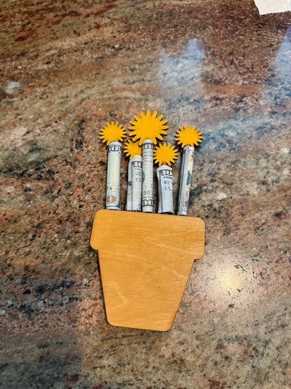 Happy Birthday Flower Pot Money Holder