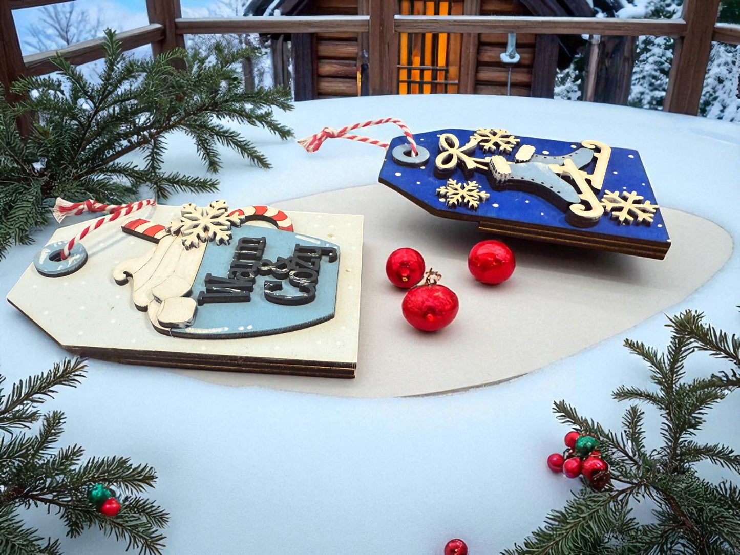 Winter Wooden Gift Card Holder – Cozy & Cute Handmade Holiday Decor