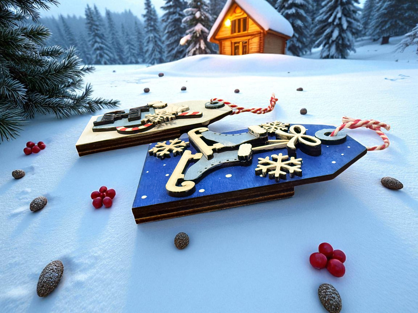 Winter Wooden Gift Card Holder – Cozy & Cute Handmade Holiday Decor