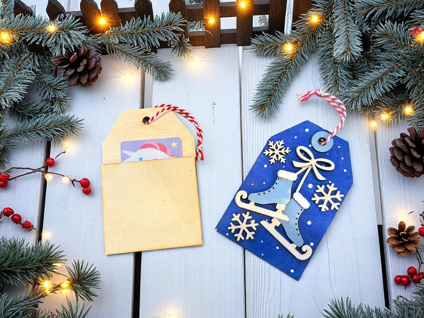 Winter Wooden Gift Card Holder – Cozy & Cute Handmade Holiday Decor